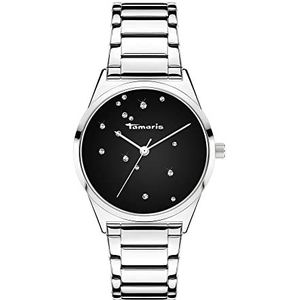 Tamaris Dames analoog kwarts horloge met roestvrij stalen armband TT-0095-MQ, zilver