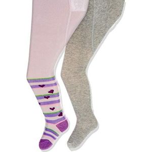 Playshoes Harten en effen kleuren met comfortabele tailleband panty voor meisjes en meisjes, grijs (original 900), 62-68
