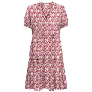 Onlnova Life Vis S/S Thea Dress AOP, roze, XS