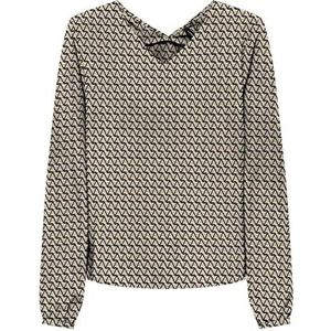 ONLY Dames Onlnova Life Elite L/S Mallory AOP Top, Chipmunk/Aop:588 Breaker Geo, XL