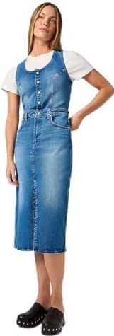Wrangler - Mouwloze Denimjurk - Katoen - Denim - Flatterende Pasvorm