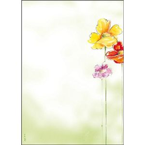 Sigel briefpapier, 21 x 29,7 cm, 90 g/m2, 50 vellen Spring Flowers