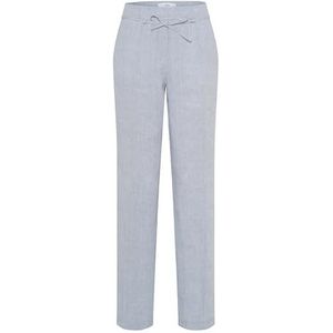 BRAX Farina linnen damesbroek met casual silhouet, vrijetijdsbroek, Kaki, 31W / 32L