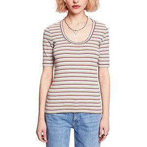 edc by ESPRIT Dames 043CC1K304 T-shirt, 806/TERRACOTTA 2, XXS, 806/terracotta 2, XXS