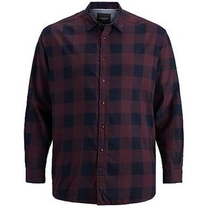 JACK & JONES PLUS SIZE Geruit Regular Fit Overhemd JJEGINGHAM Plus Size Port Royale