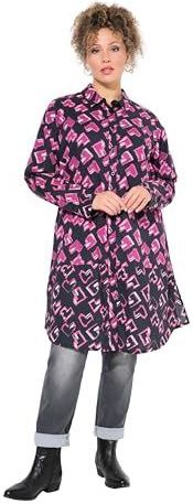 Ulla Popken Blouse  rosa / zwart