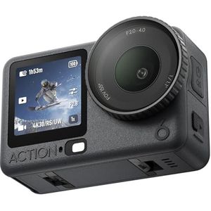 DJI Osmo Action 6 Essentiële Combo, actiecamera met 1/1.1″ vierkante sensor, variabel diafragma van f/2.0–f/4.0, koudebestendig, 4 uur batterij, actiecamera 4K ideaal voor dagelijks gebruik