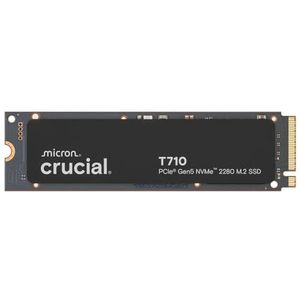 Crucial T710 2TB PCIe 5.0 x4 Gen5 NVMe M.2 Interne SSD, Leessnelheden tot 14.500 MB/s, schrijfsnelheden 13.800 MB/s, Laptop en Desktop, TLC NAND Solid State Drive - CT2000T710SSD8-01