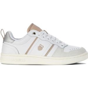 K-Swiss Lozan Match LTH Sneakers voor dames, wit/warm taupe/sterwit/zilver, Wit Warm Taupe Starwhite Silver, 38 EU
