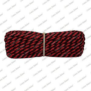 Corderie Italiane 6015178 luxe touw, 8 m, rood/zwart