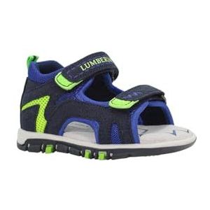 Lumberjack billy kindersandalen 0-24, Royal Blue Acid Green, 20 EU