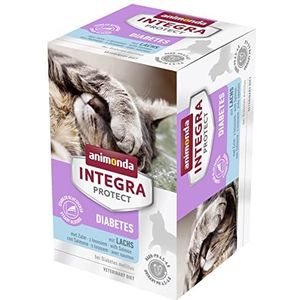 animonda Integra Protect Diabetes kat, dieet kattenvoer, natvoer bij diabetes mellitus, met zalm, 6 x 100 g