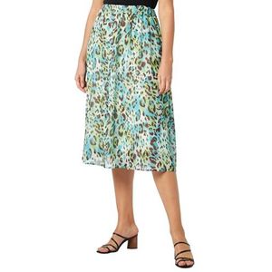 NAEMI Damesrok met luipaardprint 19229625-NA01, turquoise meerkleurig, M, turquoise meerkleurig, M