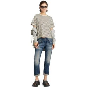 G-Star RAW streep boxy r t wmn, meerdere kleuren (Antique White/Petrol Stripe D24870-c339-g613), XXL