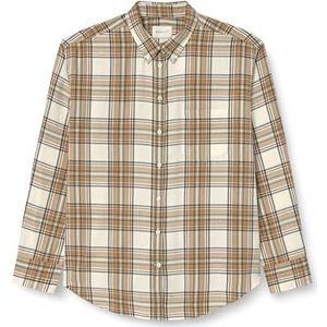 REL geruit flanellen BD Shirt, wit, 36