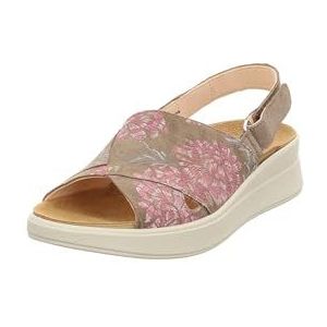 Think! dames MEGGIE chromfrei gegerbte nachhaltige Sandale, TAUPE/KOMBI 3000