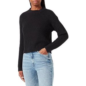 Bestseller A/S Dames VMHILDA LS O-Hals GA NOOS trui, zwart, XS, Schwarz, XS