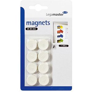 Legamaster Zelfklevende magneten C en C blister, 20 mm, ongeveer 250 g, wit