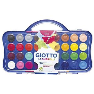 GIOTTO Acquerelli aquareltabletten + 1 kwast, 30 mm, 36 verschillende kleuren