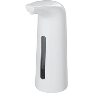 WENKO Larino Infrarood desinfectiemiddel en zeepdispenser, wit, automatische sensor-desinfectiedispenser, ook voor vloeibare zeep, contactloos, navulbaar, werkt op batterijen, 400 ml, 9 x 22,5 x 9 cm