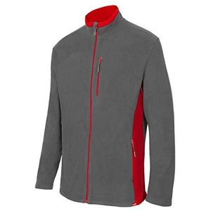 VELILLA 201504_08/12 tweekleurig poloshirt met lange mouwen, grijs en oranje, maat XL