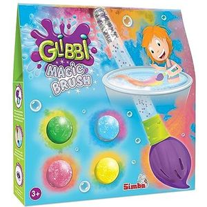 Glibbi Bomb magische borstel van Zimpli Kids, 4 x Badbommen, Verf op magische wijze je badwater, badspeelgoed en, Verjaardagscadeaus voor jongens en meisjes