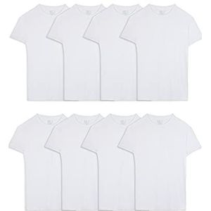 Fruit of the Loom Heren Active Cotton Blend Lichtgewicht Crew T-Shirts Ondergoed, Cotton Blend White Crew T-shirts (8 Pack), M