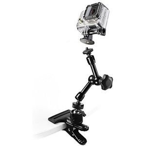 Mantona GoPro Clamp Set I incl. 1/4 inch GoPro-adapter, scharnierarm en klem incl. kogelkop