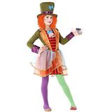 Atosa 61295 Kostuum Mad Hatter Vrouw Multicolor Alice in Wonderland, Meisje, 3-4 Jaar