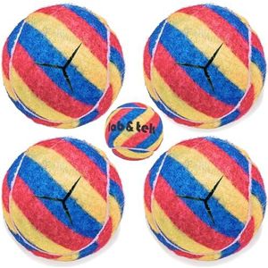 lab&tek Extra duurzame voorgesneden tennisballen | set van 4 stuks + 2 reinigingsdoekjes | Ideaal voor wandelaars, stoelvoethoezen, vloerbescherming en bureau- en tafelpoten | Italiaans merk