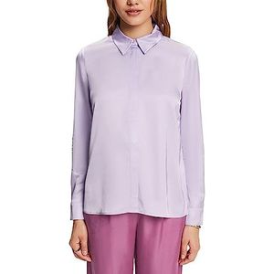 ESPRIT Satijnen blouse met lange mouwen, lavendel, S