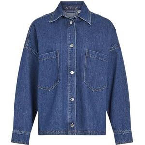 Vila Dames Vicreek L/S Denim Shirt, blauw (medium blue denim), 36