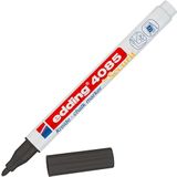 edding 4085 krijtmarker - zwart - 1 krijtstift - ronde punt 1-2 mm - dunne krijtstift voor borden, uitwisbaar - voor het schrijven op ruiten, glas, spiegels - bordstift met dekkende kleuren