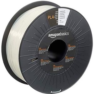 Amazon Basics PLA 3D-printerfilament, 1,75 mm, transparant, spoel van 1 kg