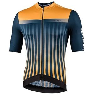 NALINI New Respect SS J T-shirt voor heren, Blauw/Oker Geel, S