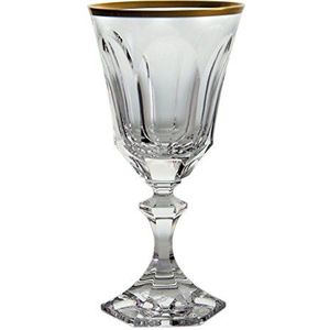 Cristal de Sèvres Chenonceaux of wijnglazenset, glas, goud, 9 x 9 x 17,5 cm, 2 stuks