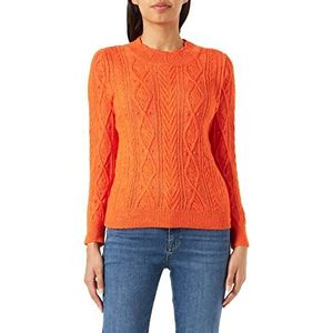 Naf Naf JOYCIE ML Trui, Neon Orange, M Dames, Neon Oranje, M