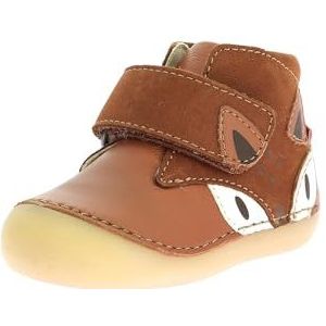 KICKERS - Sabio - Leren Babylaarsjes - Kameel - Antislipbuitenzool