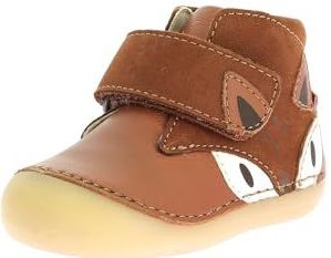 KICKERS - Sabio - Leren Babylaarsjes - Kameel - Antislipbuitenzool