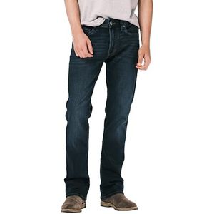 Buffalo David Bitton Men's Slim Boot King Jeans, Crinkled and Sanded, 33 32