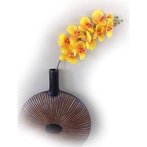 Unbekannt Orchideeënweig 107 cm XXL oranje zijden bloemen kunstbloemen kunstmatige orchidee als echt