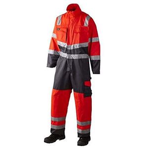 JAK 11108 High Vis Overall | Rood/Grijs | 3XL