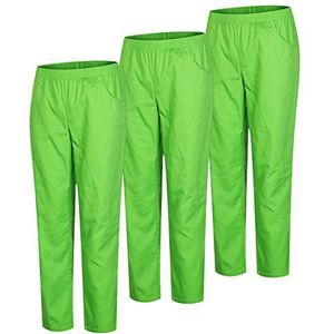 MISEMIYA 3-pack uniseks broek - gezondheidsuniform medische uniformen werkbroek, appelgroen 21, 4XL