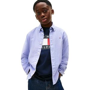 Tommy Hilfiger Boy's Flag Oxford Shirt LS KB0KB10192 L/S Shirt, blauw (Majesty Blue), 3 jaar, Blauw (Majesteit Blauw), 3 jaar