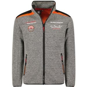 Geographical Norway Thibault Dikke fleece voor heren, warm, ritssluiting, sweatshirt, winter, warm, zacht, gevoerd, lange mouwen, ideaal voor herfst en winter (lichtgrijs XL), Lichtgrijs, XL