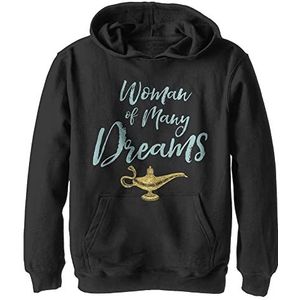 Kids' Disney Aladdin Live Action Written in The Stars Youth Pullover Hoodie, Black, Large, zwart, L