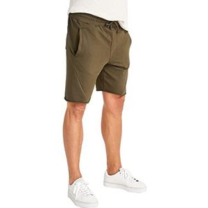 Trendyol Heren Khaki Heren Regular Fit Shorts & Bermuda Casual Shorts, M
