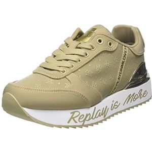 Replay Dames Penny Allover Sneakers, 002 beige, 40 EU