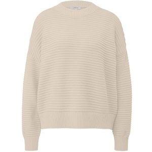 Hoodie - Beige - Structuurpatroon - Zonder Kraag - Zonder Sluiting