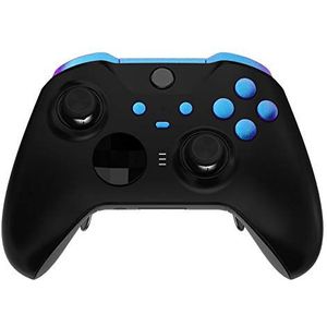 eXtremeRate Kameleon Paars Blauw Vervangende Knoppen voor Xbox One Elite Series 2 Controller, LB RB LT RT Bumpers Triggers ABXY Start Terug Synchronisatie Profiel Switch Sleutels voor Xbox One Elite V2 Controller